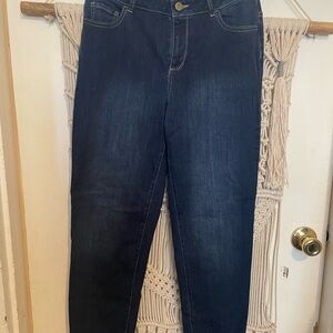 Logo Lori Goldstein Pants jean Jogger Womens 6 Medium Wash Blue Stretch